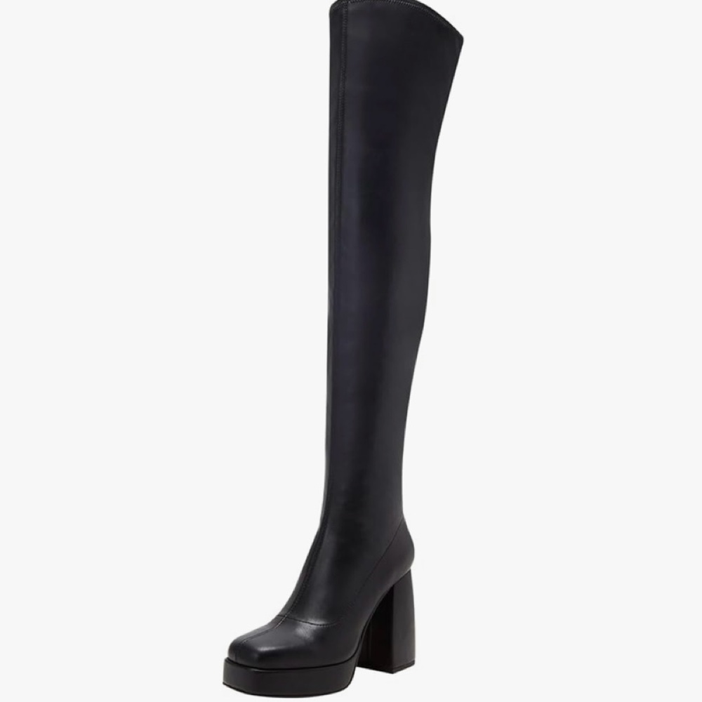 Katy Perry “The Uplift OTK Boot” Brown Platform Knee-High Boots